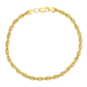 14K Yellow Gold Filled 4.5MM Rope Chain Bracelet with Lobster Clasp- BRF58612
