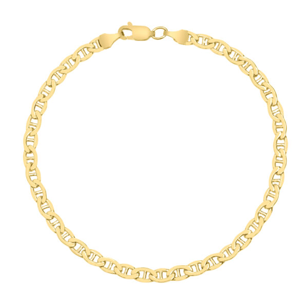 14K Yellow Gold Filled 4.2MM Mariner Link Chain Bracelet with Lobster Clasp- BRF58615
