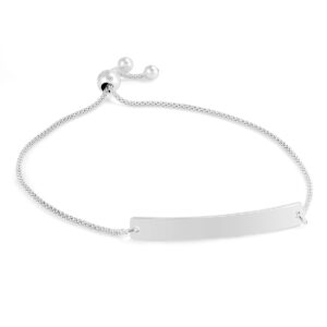 Name Plate Bolo Bracelet in.925 Sterling Silver- BRF58656