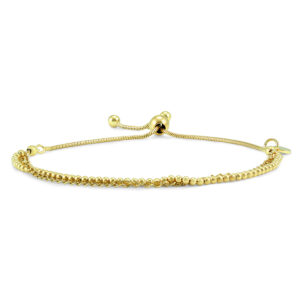 Bead and Chain Bolo Bracelet in Yellow Gold Plated.925 Sterling Silver- BRF59269