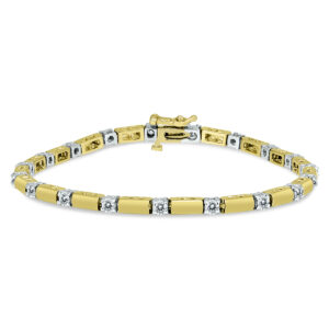 AGS Certified 1 1/2 Carat Diamond Bracelet in 14K Two Tone Gold- BRF59812