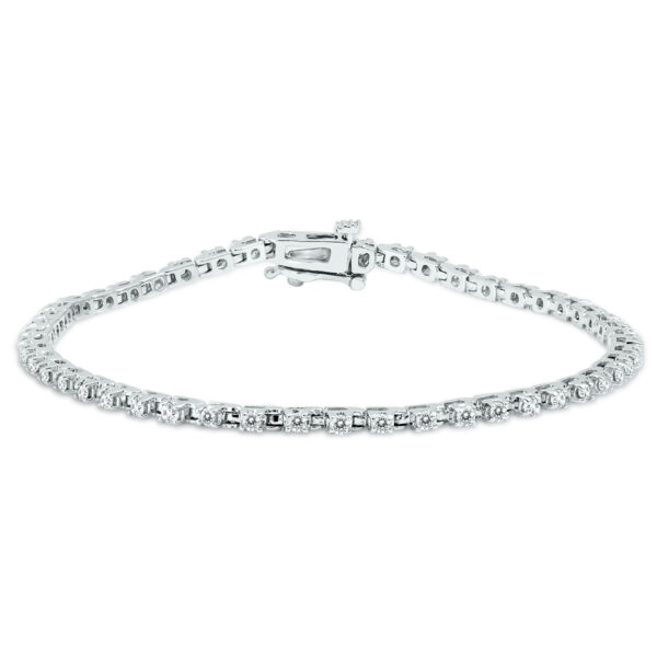 1 Carat TW Diamond Tennis Bracelet in 14K White Gold- BRF59966D