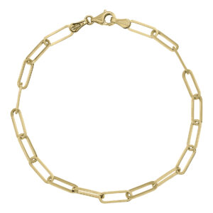 14K Yellow Gold 3.6MM Paperclip Bracelet With Lobster Clasp- BRF61354