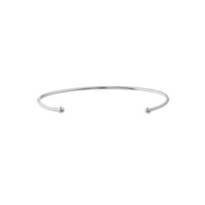 14K Solid White Gold Open Cuff Bracelet- BRF61503