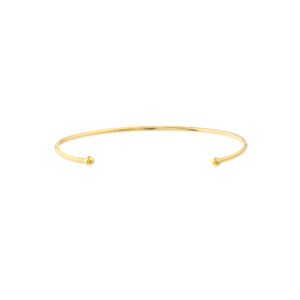 14K Solid Yellow Gold Open Cuff Bracelet- BRF61505