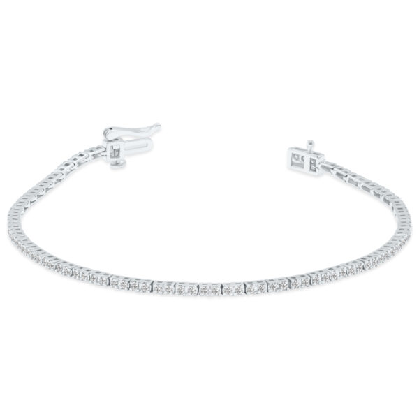 1 Carat TW Lab Grown Diamond Tennis Bracelet in 14K White Gold- BRF61950LD