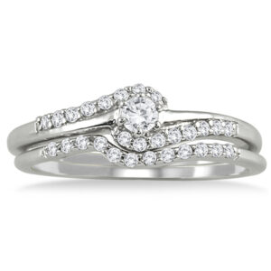 1/4 Carat TW Diamond Bridal Set in 10K White Gold- BSS12330