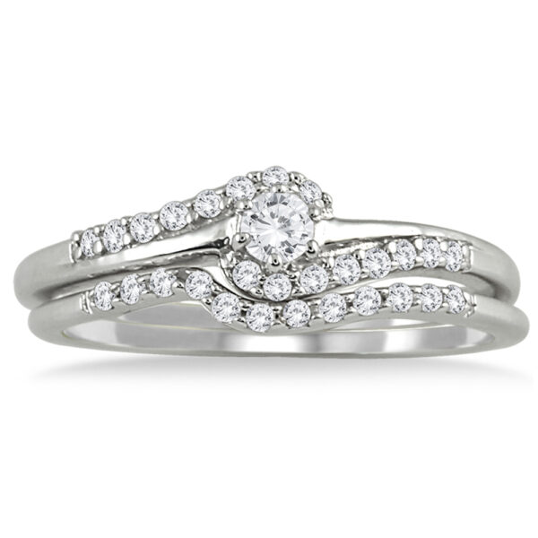 1/4 Carat TW Diamond Bridal Set in 10K White Gold- BSS12330
