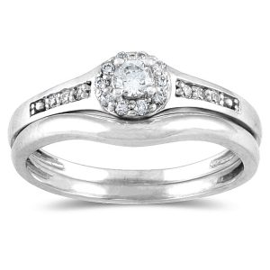 1/4 Carat TW Diamond Bridal Set in 10K White Gold- BSS12333