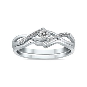 1/6 Carat TW Diamond Bridal Set in 10K White Gold- BSS12663
