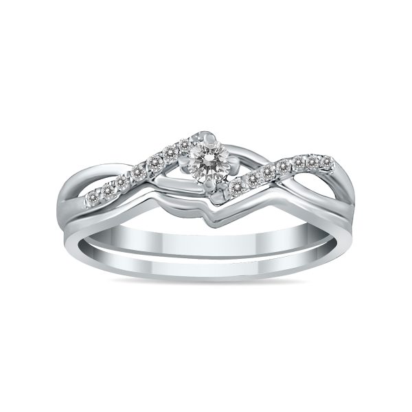 1/6 Carat TW Diamond Bridal Set in 10K White Gold- BSS12663