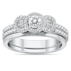 1/2 Carat TW Diamond Bridal Set in 10K White Gold- BSS12665