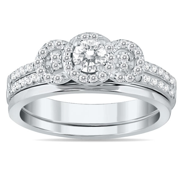 1/2 Carat TW Diamond Bridal Set in 10K White Gold- BSS12665