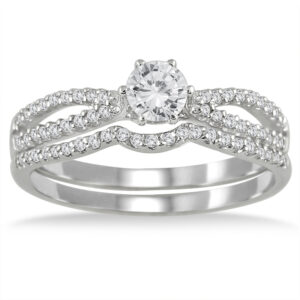 1/2 Carat TW Diamond Bridal Set in 10K White Gold- BSS50460