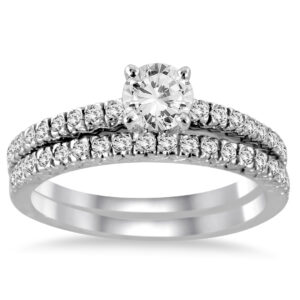 1 Carat TW Diamond Bridal Set in 14K White Gold- BSS51244