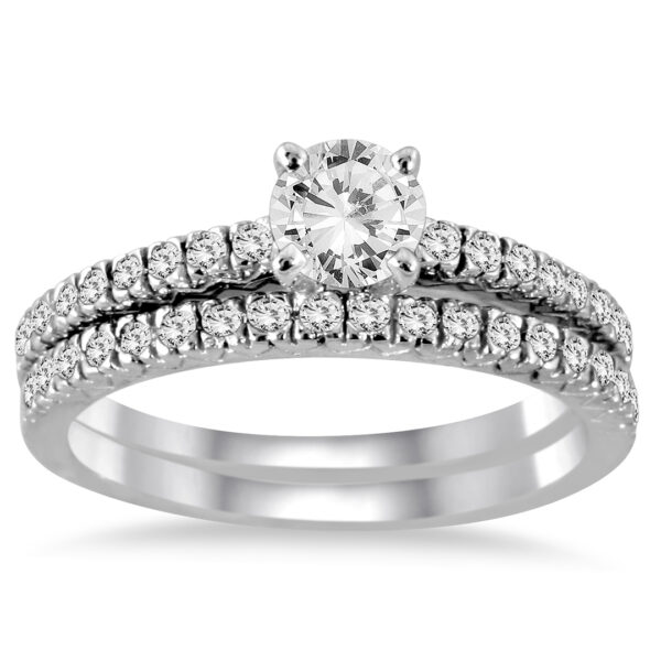 1 Carat TW Diamond Bridal Set in 14K White Gold- BSS51244