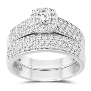 1 1/4 Carat TW Diamond Bridal Set in 10K White Gold- BSS57043