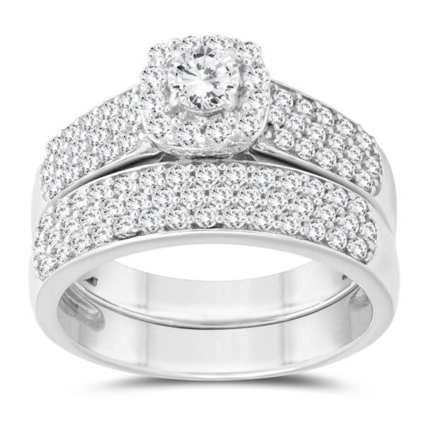 1 1/4 Carat TW Diamond Bridal Set in 10K White Gold- BSS57043