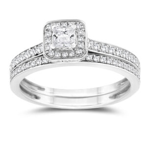 3/4 Carat TW Diamond Bridal Set in 10K White Gold- BSS57275