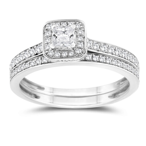 3/4 Carat TW Diamond Bridal Set in 10K White Gold- BSS57275