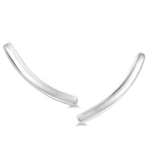 14K White Gold Bar Climber Earrings- ERF562063