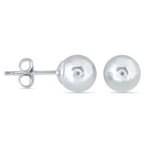 10K White Gold 5mm Ball Stud Earrings- ERF562141