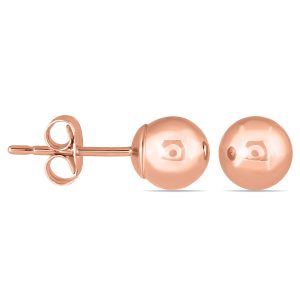 10K Rose Gold 5mm Ball Stud Earrings- ERF562143