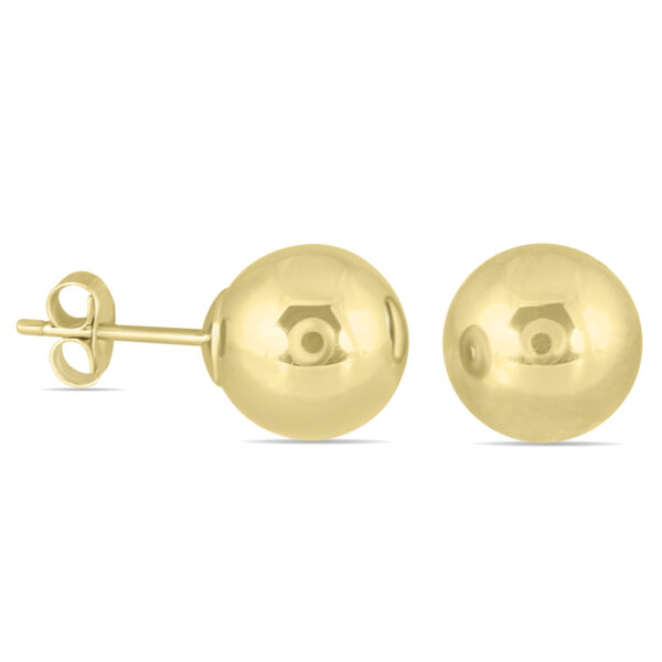 10K Yellow Gold 8mm Ball Stud Earrings- ERF562151
