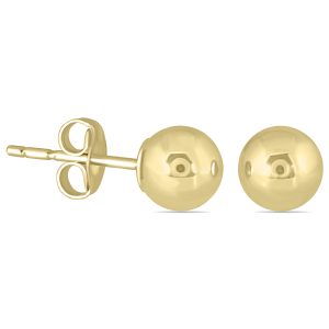 10K Yellow Gold 4mm Ball Stud Earrings- ERF562343