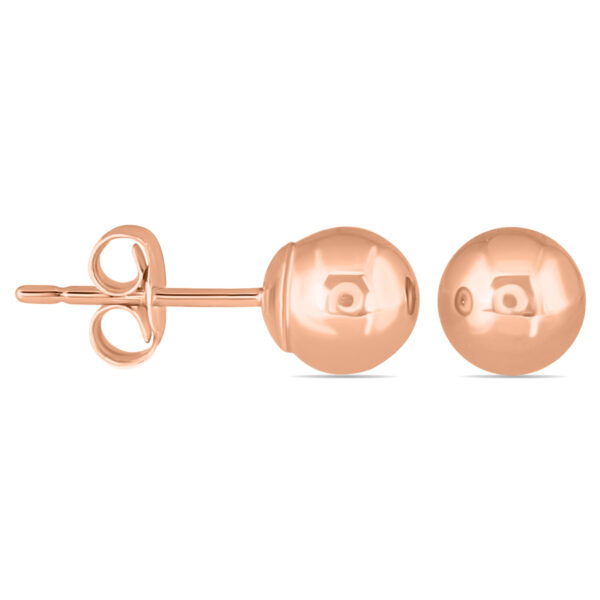 10K Rose Gold 4mm Ball Stud Earrings- ERF562345