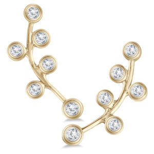 1/4 CTW Genuine Diamond Bubble Climbing Earrings in 14K Yellow Gold- ERF562488