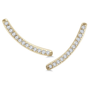 1/8 CTW Genuine Diamond Climbing Earrings in 14K Yellow Gold- ERF562494