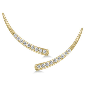 1/5 CTW Genuine Diamond Climber Earrings in 14K Yellow Gold- ERF562499
