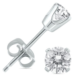 1/4 Carat TW IGI Certified Round Diamond Solitaire Stud Earrings in 14K White Gold- ERF56744