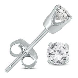 1/2 Carat TW Diamond Solitaire Stud Earrings in 14K White Gold- ERF56866