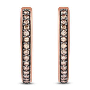 1/4 Carat TW Diamond Hoop Earrings in 10K Rose Gold- ERF57592