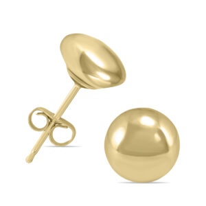 14K Yellow Gold 6mm Button Ball Stud Earrings- ERF58039