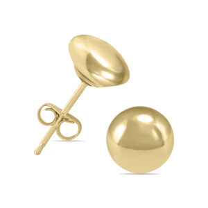14K Yellow Gold 5mm Button Ball Stud Earrings- ERF58040