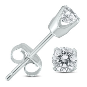 1/3 Carat TW Diamond Solitaire Stud Earrings in 14K White Gold (I-J COLOR, SI2-SI3 CLARITY)- ERF60343
