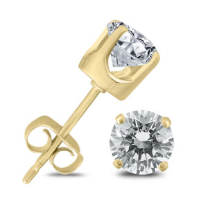 1 Carat TW Diamond Solitaire Stud Earrings in 14K Yellow Gold (I-J COLOR, SI2-SI3 CLARITY)- ERF60347