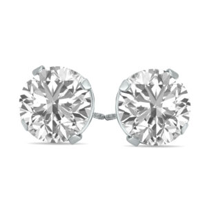 IGI Certified Lab Grown 2 1/4 Carat Total Weight Diamond Solitaire Earrings in 14K White Gold (J Color, SI2 Clarity)- ERF60710LD