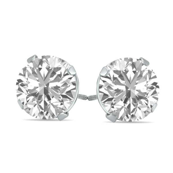IGI Certified Lab Grown 2 1/4 Carat Total Weight Diamond Solitaire Earrings in 14K White Gold (J Color, SI2 Clarity)- ERF60710LD