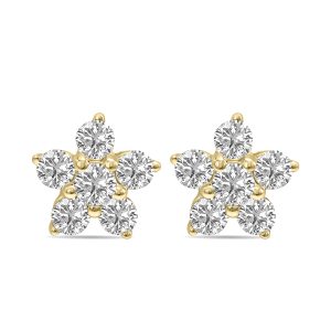 1/2 CTW Star Lab Grown Diamond Earrings in 10K Yellow Gold (F-G Color, VS1- VS2 Clarity)- ERF61866LD