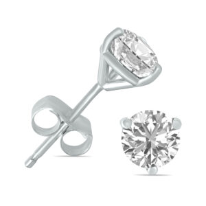 1/4 Carat TW Lab Grown Diamond Martini Set Round Earrings in 14K White Gold- ERF61906LD