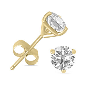 1/4 Carat TW Lab Grown Diamond Martini Set Round Earrings in 14K Yellow Gold- ERF61907LD