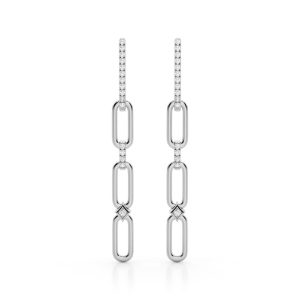 1/4 CTW Diamond Dangle Earrings in 14K White Gold- ERF62343