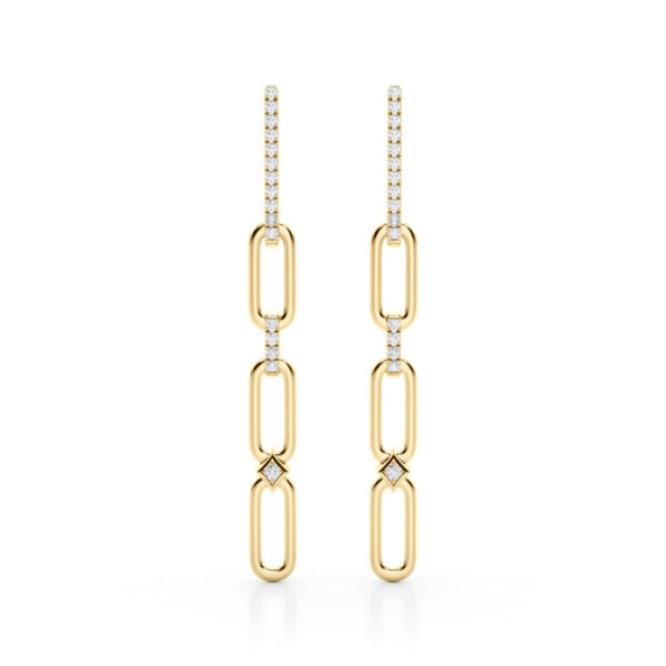 1/4 CTW Diamond Dangle Earrings in 14K Yellow Gold- ERF62344