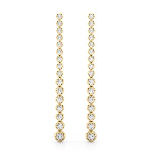 3 1/5 CTW Diamond Dangle Earrings in 14K Yellow Gold- ERF62346