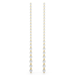 4 1/2 CTW Diamond Dangle Earrings in 14K Yellow Gold- ERF62348