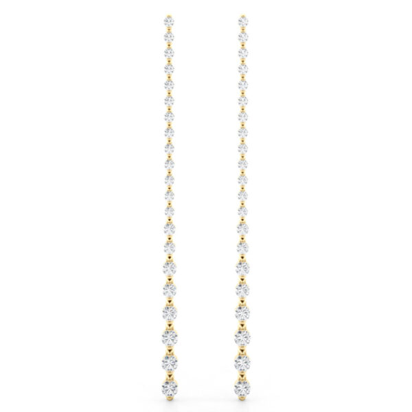 4 1/2 CTW Diamond Dangle Earrings in 14K Yellow Gold- ERF62348